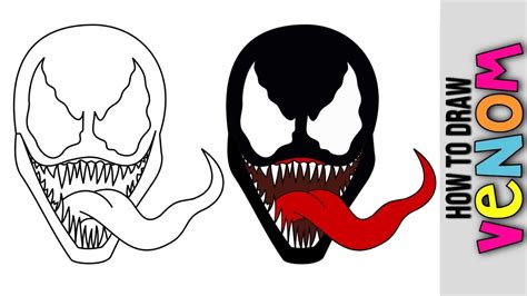 how to draw venom easy